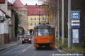 Pracovní vůz T3 ev.č.263 od zastávky Litvínov, Technické služby míří k zastávce Litvínov, Stadion. | 5.11.2010