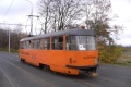 Pracovní vůz T3 ev.č.263 od zastávky Litvínov, Technické služby míří k zastávce Litvínov, Stadion. | 5.11.2010