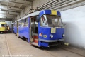 Souprava vozů T3M3 ev.č.302+303 s výzbrojí TV14 v mostecké vozovně. | 2.6.2012