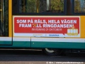 Nechybí ani reklama informujicí otevření nové trati. | 21.10.2011
