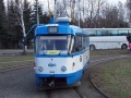 Vůz ev.č.990 s červeným puntíkem zachycen na Hranečníku. | 1.1.2012