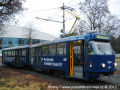 Provoz na lince 10 o prázdninách zabezpečovaly za vozovnu Poruba vozy typu K2, na snímku ev.č.802. | 27.12.2011