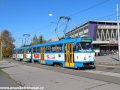Souprava vozů T3SUCS ev.č.955+951 potkáváme na cvičné jízdě u Nádraží Vítkovice. | 19.10.2012