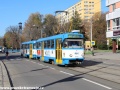Šejdrové pořadí linky 12 obsazené soupravou vozů T3G ev.č.1045+1041. | 19.10.2012