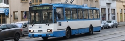 Trolejbus Škoda 14Tr10/6 ev.č.3261 vypravený na linku 106 míří k hlavnímu nádraží. | 15.6.2016