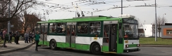 Poslední provozní trolejbus Škoda 14TrM ev.č.457 vjíždí do obratiště Božkov. | 9.4.2018