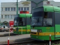 Čela vozů RT6N1 ev. č. 406 a 407 v nástupních zastávkách smyčky Starołęka. | 1.7.2014