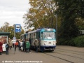 Souprava vozů T3A ev.č.51656+51667 zachycená na lince 11 v zastávce na blokové smyčce Stacijas laukums. | 2.10.2011