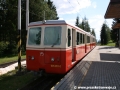 Jednotka ozubnicové železnice 905 951-0+405 951-8 opouští stanici Štrbské pleso | 10.8.2010