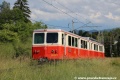 Jednotka ozubnicové železnice složená z řídícího a motorového vozu 905 951-0+405 951-5 stoupá ze Štrby. | 29.6.2017