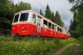 Jednotka ozubnicové železnice 905 951-0+405 951-5 klesá od Tatranského Lieskovce do Štrby. | 29.6.2017