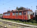 Pracovní vůz 495 955-7 odstavený v depu Tatranských Elektrických Železnic v Popradu | 6.8.2007