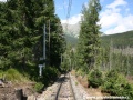 Trať Tatranských Elektrických Železnic u zastávky Popradské Pleso se vine čarokrásnou krajinou | 21.8.2008