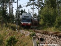 Od Vyšných Hágů klesá na Popradské Pleso dvojice jednotek TEŽ 425 952-9+425 960-2 | 22.8.2008
