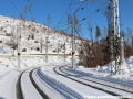 Dvoukolejná trať TEŽ u Starého Smokovce. | 29.1.2012