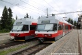 Dvojice jednotek 425 951-1+425 954-5 a 425 953-7+425 964-4 odstavené na Štrbském Plese. | 29.6.2017
