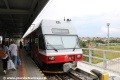 Jednotka 425 965-1 u nástupiště TEŽ v Popradu vyrazí za několik okamžiků na Štrbské Pleso. V období letní dopravní špičky jde o jeden z mála sólo vlaků. | 11.7.2018