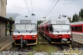 Jednotky TEŽ 425 964-4+425 951-1 a 425 965-1 na Štrbském Plese. | 11.7.2018