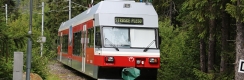 Jednotka Tatranských Elektrických Železnic 425 954-5 v zastávce Popradské Pleso. | 4.8.2020