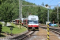Od Tatranské Lomnice přijíždí do Starého Smokovce souprava adhezních jednotek TEŽ 425 953-7+425 962-8. | 18.7.2023