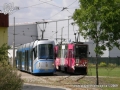 Smyčka Marino pro linky 1, 7, 15 s vozem 16T ev.č.3009 a Konstal 105Na ev.č.2452 | 21.8.2008