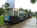 Souprava vozů Konstal 105Na ev.č.2387+2388 na lince 10 ve smyčce Wroclawski Park Przemysłovy. | 20.7.2011