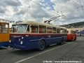 Vůz ev.č.31 Škoda 7Tr z roku 1954, zapůjčený Technickým muzeem Brno, s vlečným vozem ev.č.48 z roku 1959, rovněž zapůjčeným Technickým muzeem Brno. | 14.6.2014