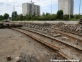 Stavební práce se od počátku měsíce srpna projevují ve zvýšené míře také v prostoru smyčky Levského, kde dochází k výměně výhybek a většiny kolejí v obloucích. | 11.8.2011