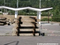 Smontovaná kolejová pole ve smyčce Nádraží Braník. | 28.8.2011
