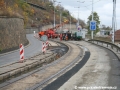Probíhající dokončovací práce na koleji z centra. | 8.11.2010