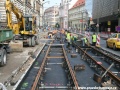 Zřizování tramvajových kolejí systémem W-tram v prostoru zastávek Národní divadlo | 9.8.2010