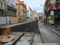 Dokončený asfaltový kryt zrekonstruované tratě v Národní ulici | 12.8.2010