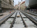 Výstavba nových bezbariérových tramvajových ostrůvků Národní divadlo | 16.8.2010