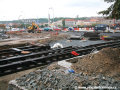 Rekonstrukce křižovatky Palackého náměstí v pohledu od Moráně. | 6.9.2007