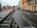 Opačný pohled na výhybky od Jiráskova náměstí. | 6.9.2007