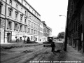 Během rekonstrukce Plzeňské ulice nezůstal kámen na kameni, v levé části snímku pohozené kolejnice původní tratě.... | 1979