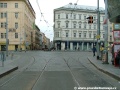 Prostor zastávek Anděl na Plzeňské ulici, na dohled je křižovatka Anděl.
