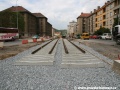 Pod smyčkou Podbaba se rodí první metry nové tramvajové tratě. | 17.5.2011