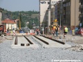 Pod smyčkou Podbaba se rodí první metry nové tramvajové tratě. | 22.5.2011