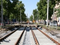 Mezi Vítězným náměstím a Rooseveltovou ulicí již leží první kolejová pole tvořená bezžlábkovými kolejnicemi S49. | 25.5.2011