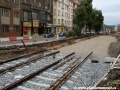 Na křižovatce se Zelenou ulicí zatím končí koleje. | 4.7.2011