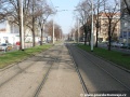 Původní podoba tramvajové tratě v úseku Vítězné náměstí - Lotyšská.