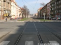Původní podoba tramvajové tratě v úseku Lotyšská - Podbaba.