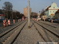 Rekonstrukce tramvajové tratě u zastávky Kbelská | 18.3.2010