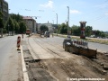 Zachovalá část tratě z velkoplošných panelů BKV u Podolské porodnice. | 16.7.2011