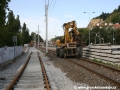 Kolej z centra u zastávky Přístaviště bude nově zřízena z bezžlábkových kolejnic. | 11.8.2011