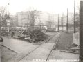 Dočasná smyčka Pod Palmovkou v pohledu na vjezdovou kolej od Libeňského mostu | 14.12.1986