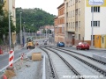 Pokládka obou traťových kolejí mezi zastávkami Radlická škola a Laurová byla dokončena. | 21.6.2008