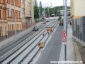 Pokládka obou traťových kolejí mezi zastávkami Radlická škola a Laurová byla dokončena. | 21.6.2008