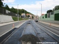 K dokončení podoby tramvajové trati chybí položení poslední vrstvy asfaltového zákrytu v některých úsecích a instalace trolejového vedení. | 5.7.2008